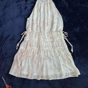 Vestique Dress Womens Med Blush Adjustable Straps Rayon Flowy